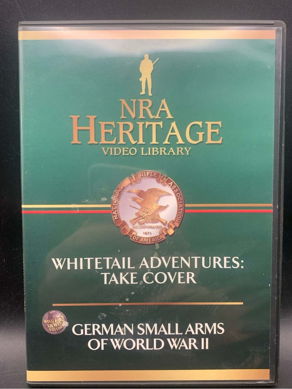 New Old Stock DVD NRA Heritage Whitetail Adventures Take Cover & Small Arms WWII
